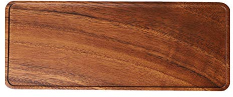 Akazienholz Tablett, Holz Serviertablett für Tee Kaffee Snacks | Elegantes Tablett aus Akazienholz mit glatter Oberfläche, ideal zum Servieren von Tee, Kaffee, Snacks und Desserts.