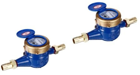 Cabilock 2 Stck. Wasserzähler für Präzises Messgerät für Trinkwasser zu Bedienen Design für Haushalte Messgenauigkeit