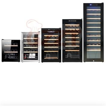 Wine Cooler Refrigerator, 28 Bottle Capacity, Digital Temperature Control, Stainless Steel Frame with Glass Door (Display Cooler for Bar Kitchen Under Counter Fridge for Wine and Beverage)