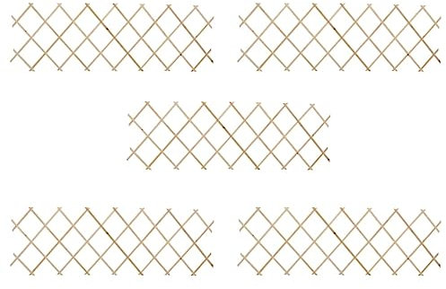 Lot de 5 Treillis pour Plantes Grimpantes Extensible, Treillis Panneau de Jardin 5 pcs Bois de Sapin 180x60 cm