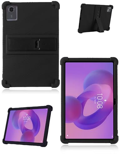 Custodia per Lenovo Idea Tab Tablet 11 Pollici 2025 Più Nuovo Yystao Bambini Morbido Silicone Tablet Cover Compatibile con Lenovo Idea Tab TB3336ZU, Supporto Regolabile (Nero)