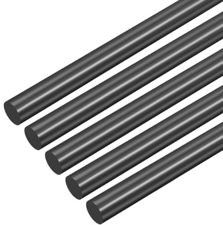 QUARKZMAN 5 Pcs Tige ABS Noir 5 x 406mm Barre ABS Plastique Solide Bâtonnet Rond en Styrène ABS, Modèle à Monter Soi-Même pour Fabrication de Maquettes Architecturales de Constructions