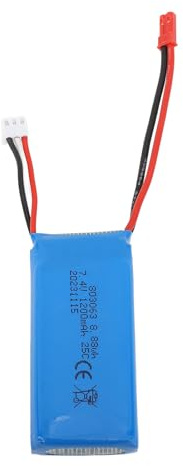 Acouto Batterie de Drone Professionnelle 7,4 V 1200 MAh 803063 Batterie au Lithium pour Drone à Fort Grossissement avec Prise Rouge JST pour Quadrirotor RC Fournit du Temps Une de de