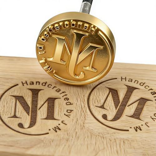 Custom Logo Branding Iron for Wood Personalized Branding Iron Heat Stamp Making Kit Including The Handle, Woodworking Handcrafted by Design (1.3cm)