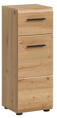 furnling Standschrank Ivy, Artisan Oak, 1 Schublade, 1 Tür, Midischrank mit höhenverstellbarem Einlegeboden, Front mit Rillenfräsung, Höhe 80 cm