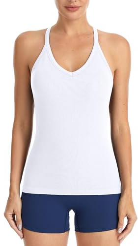 Attraco Damen Sport Tanktops Ärmelloses UPF 50+ Schnelltrocknend Sporttop | Leicht Atmungsaktiv Sport Tank Top Schnelltrocknend Funktionsshirt für Sommer Yoga Laufen Fitness Gym Tennis