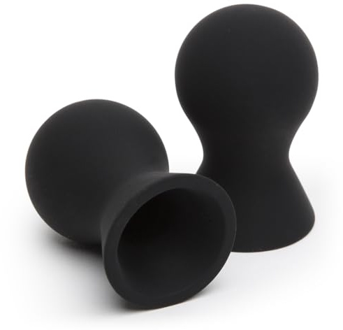 Lovehoney Perfect Pair Nipple Suckers | Silicone Nipple Suction Tool | Beginner Sex Toy Gifts for Women | Vacuum Cupping Breast Stimulator for Increased Sensitivity | Couples Sex Toys | Black | Nipple Suction Tool, Gifts for Women, Vacuum Cupping Breast Stimulator for Increased Sensitivity, Beginners Couples Sex Toys