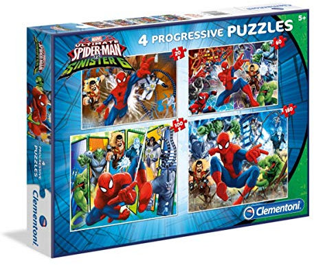 Puzzle 20 Teile - 4 Progressive Puzzles - Spiderman