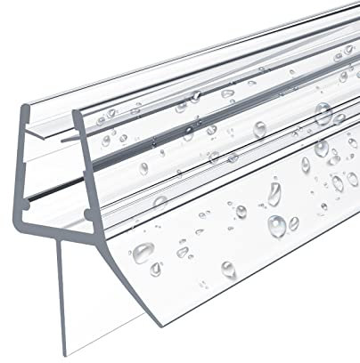 EMKE Ersatzdichtung Wasserabweiser Duschdichtung Schwallschutz Duschkabine Bad 7-8mm Glas 1000mm