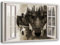 Feeby Impression sur Toile 90x60 cm Decoration Chambre - Tableau Decoration Murale Tableau Paysage - Nature Fenêtre - Decoration Maison - Tableau Moderne - Toile Peinture - Art - Poster Mural
