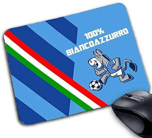My Cust Tappetino Mouse Pad Personalizzabile Napoli 100 biancoazzurro