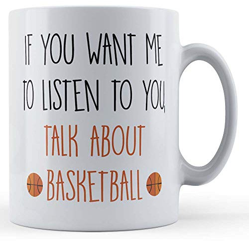 Funny Mug Talk About Basketball - Player Team Gift Mug, Ceramic, 11fl.oz.