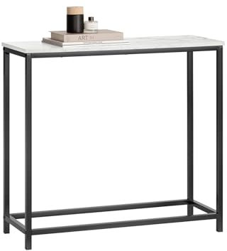 SoBuy FSB29-SCH Konsolentisch mit Metallrahmen Flurtisch Dekotisch Sideboard Beistelltisch Wohnzimmer Eingangsbereich BHT ca: 80x75x30cm