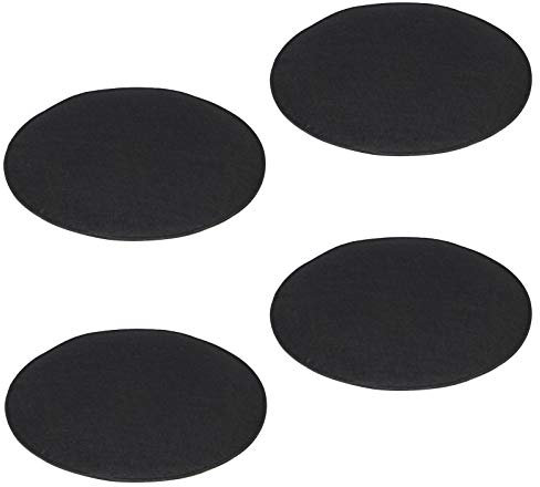 IDIMEX Sitzkissen JONITA aus Filzstoff, Stuhlkissen Sitzpolster Stuhlpolster, im 4er Set, mit Filzstoff in schwarz und Polsterung rund