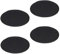 IDIMEX Sitzkissen JONITA aus Filzstoff, Stuhlkissen Sitzpolster Stuhlpolster, im 4er Set, mit Filzstoff in schwarz und Polsterung rund