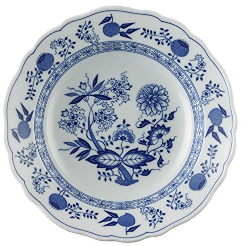 EKM Living Hutschenreuther Vorteilset 4 Stück Blau Zwiebelmuster Blau Zwiebelmuster Suppenteller 23cm/Fa 02001-720002-10123 und Gratis 1 x Trinitae Körperpflegeprodukt