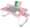 unycos - Betttablett Klappbar, Frühstückstablett mit Griff und Getränkehalter, Serviertisch, Ideal für Lesen und Arbeiten, Auch als Lapdesk Verwendbar 60x40x26 cm (Rosa mit Schublade)