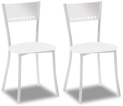 ASTIMESA SCMGBL Dos sillas de Cocina, Metal, Blanco, Altura de Asiento 45 cms