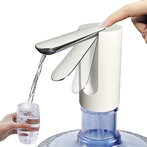 UOOD Bomba de botella de agua, bomba de agua potable plegable, jarras universales de 5 galones USB CARGA AUTOMÁTICO AUTOMÁTICO Interruptor de botella de agua, dispensador de agua eléctrica portátil, d
