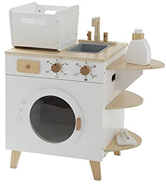VERTBAUDET Machine à Laver et à Repasser en Bois Blanc TU