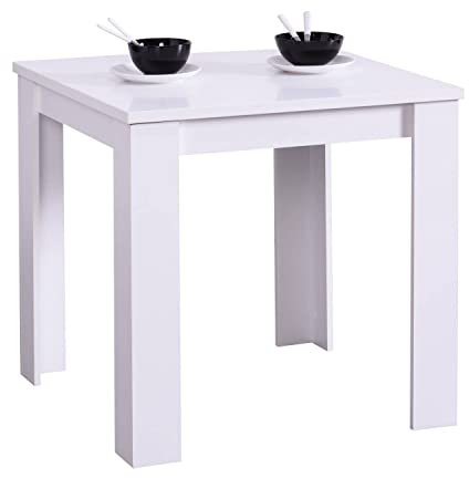 Homestyle4u Esstisch Weiß Holz 80x80 cm Esszimmertisch für 4 Personen Küchentisch Tisch Holztisch | Artikel 2180