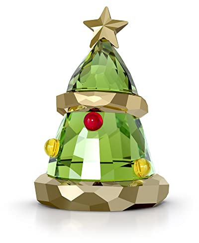Swarovski Holiday Cheers Weihnachtsmann, Klein, Weihnachtliches Ornament mit Klaren und Roten Swarovski Kristallen