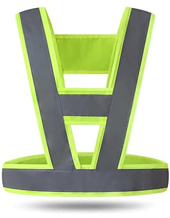 BBZY V-Form verstellbare Warnweste für Männer und Frauen Warnschutzweste für den nächtlichen Straßenverkehr Warnweste