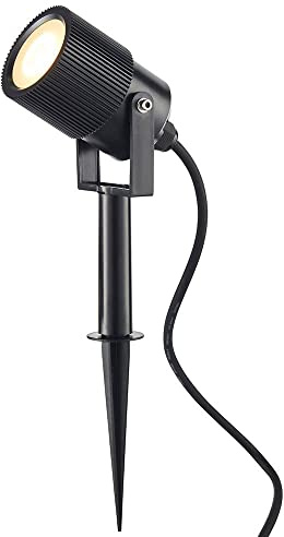 Saxby Triton Outdoor Floor Spike Frosted & Black IP65