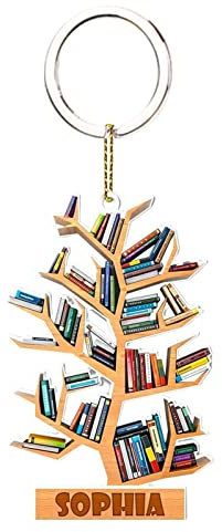 BAOK Lesen Weihnachtsschmuck | Buch Nerd Niedlich sortierte Bücherregal Figuren hängende Anhänger Dekor | Buch Geschenke Weihnachtsdekorationen für Jungen Mädchen Familie