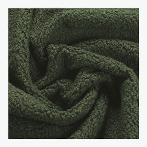 Stoff am Stück Stoff Polyester Teddyfell grün Teddyplüsch 100.000 Martindale Polsterstoff