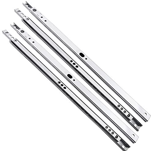 Schubladenschienen, 17mm x 310mm Auszugsschienen mit Teilauszug für Schubladen Kugelauszug Schubladenauszug Schubladen Schienensystem Möbelbeschläge (2 Paar)