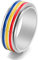 KnSam Eheringe Nordisch, 8MM Hochzeitsring Mann Regenbogen Spinner, Edelstahl Ringe, Verlobungsringe Mann und Frau Silber Gr.62 (19.7)