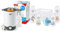 NUK Thermo Express Plus Flaschenwärmer & First Choice+ Babyflaschen Starter Set | 0–6 Monate | 4 Flaschen mit Temperature Control Anzeige & Flaschenbox 5 Stück