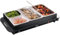 Cooks Professional 4-Section Buffet Warmer 7.2 Litre Capacity with Hotplate Function & Adjustable Temperature Control Dial | 300W Portable Electric Food Serving Tray | Black