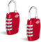 CFMOUR TSA Suitcase Locks - 1, 2, 3, 4, 5, 6 Pack 4-Dial Security Travel Combination Padlock for Suitcases Luggage Case Bag Code Lock - Red (Pack of 2)