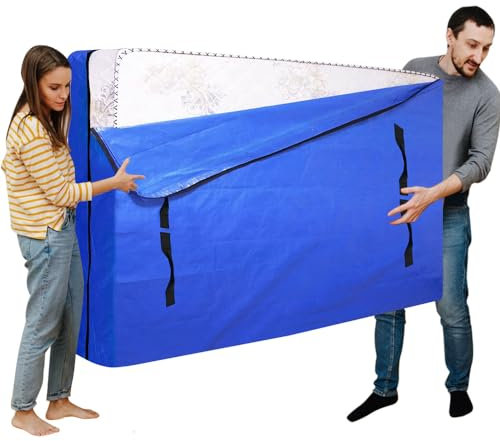 SLTAXAR Coprimaterasso Impermeabile 196x106x38cm Coprimaterasso Singolo Con Cerniera e Manici,Custodia Protettiva per Materasso,Sacco Protezione Materassi per Transloco, Stoccaggio o Trasporto