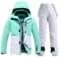 HOTIAN Damen Ski Jacke und Hosen 2 Teilig Set Skianzug Damen Wasserdicht Winddicht Winter Warme SkiSchnee Skifahren Sätze Snowboard Set