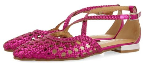 GIOSEPPO Bailarinas DE Piel Color Fucsia con Trenzados para Mujer LESKOVIC