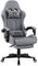 Gamtimer Gaming Stuhl, Ergonomischer Computerstuhl mit Fußstütze und Lordosenstütze, Atmungsaktives PU Leder, Großer Gaming Chair, Höhenverstellbarer 360-Grad-Drehstuhl (Grau)