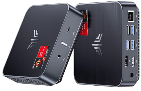 NiPoGi AM02PRO Mini PC AMD Ryzen 7 5800U 16GB Dual DDR4 512GB Nvme PCle3.0 SSD Micro Desktop Computer mit Radeon RX Vega 8 Support DP+HDMI 4K,WiFi 6,BT5.2 Für Business/Home/Office/Light Gaming