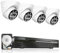 4K PoE NVR Security Camera System/With 2-Way Audio,AI Color Night Vision,8 Port 8MP NVR With 2TB HDD,4pcs 5MP Outdoor PoE IP Cameras for Home 24/7 Recording,APP Push,Email Alarm