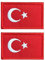 MagaPro Aufnäher mit Türkei-Flagge, bestickt, für Rucksäcke, Mützen, Jacken, Hosen, Klettverschluss, 2 Stück