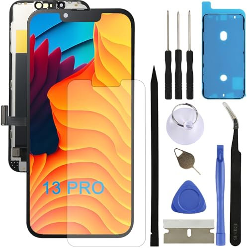 LCD Screen Replacement for iPhone 13 Pro A2483 A2636 A2639 A2640 A2638 6.1inch HD Touch Screen Replacement Display Digitizer Assembly with Repair Kit