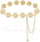 XOKL Kettengürtel, Gold, Boho, Taillenkette, verstellbar, für Damen, 1 Stück