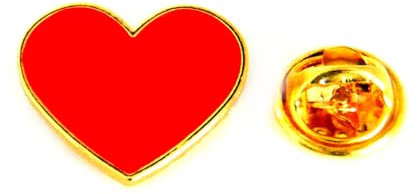 Herz rot Ansteck-Pin Anstecker | Herz Brosche | Herz Anstecker | I love you | Ideen mit Herz | Roter Enamel Pin Herz