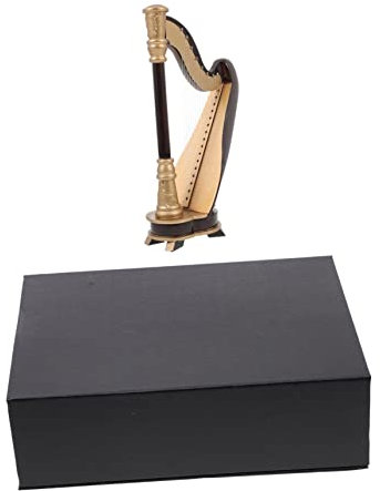 JOINPAYA Mini-harfenmodell Mini-instrumentharfe Desktop- Realistisches Harfenmodell Zarter Desktop-schmuck Zum Geburtstag
