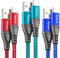 3Pack USB C Charger Cable 2M+2M+2M Type C Charger Cable Fast Charging 3A Nylon Braided USB C Cable for iPhone 15 Plus Pro Max, Samsung Galaxy S24/S23/S22, Huawei P40/P30, Google Pixel