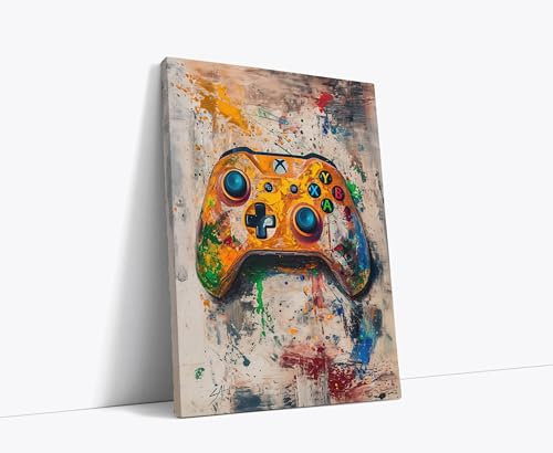 AKINDA Art Gallery - Quadro con Cornice 30 x 40 cm - Controller Xbox - Joystick Pop Art - Quadro Gaming - Quadro Moderno Soggiorno - Videogame - Idea Regalo per Arredo Casa