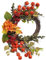 Kranz Tür hängen Festival Thanksgiving Halloween mit Kürbis Ahornblätter Guh656 (Brown, 60cm)