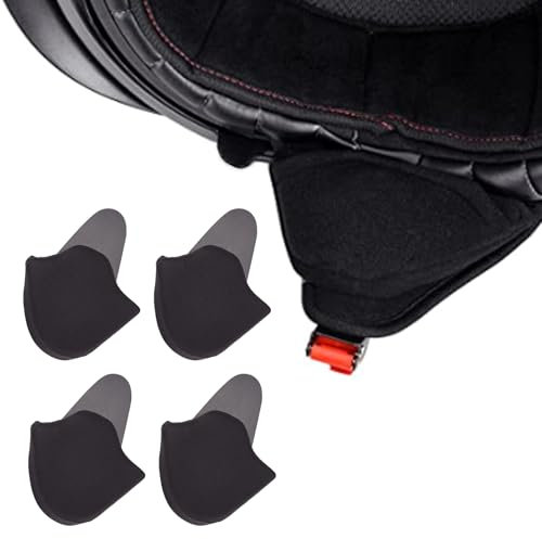 NICENEEDED 2 Pairs Half Helmet Speaker Pockets, Motorcycle Helmet Speakers Pouches 1/2 Helmet Ear Pads Pouch, Helmet Ear Cover Helmet Ear Protection Accessories Reduce Wind Noise and Keep Warm in Cold